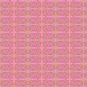 pinkand green polkadots