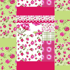  patchwork shabby chic roses