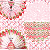 coussin paon antoinette