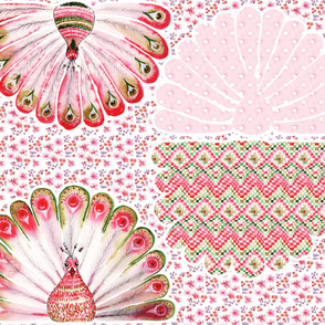 coussin paon antoinette
