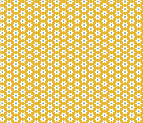 Stars - Blue and Yellow fabric by 1606 on Spoonflower - custom fabric