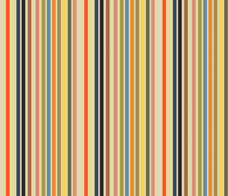 Toulouse Lautrec Posters Companion Stripe fabric by hollycejeffriess on Spoonflower - custom fabric