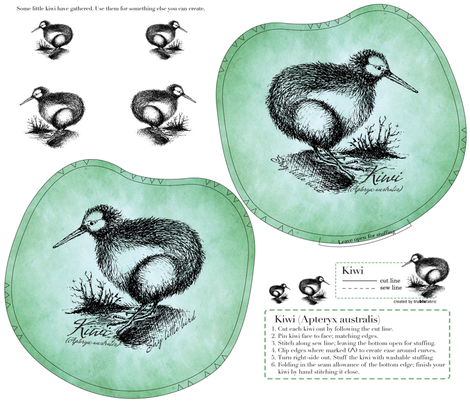 Kiwi Cut and Sew fabric by trublufabric on Spoonflower - custom fabric
