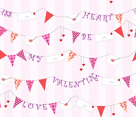 Banners of Love Letters fabric by illustrative_images on Spoonflower - custom fabric