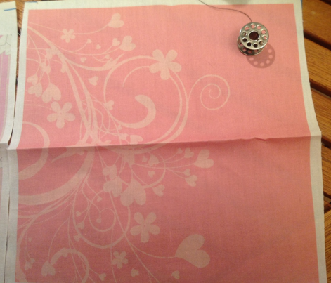 floral border - pastel pink