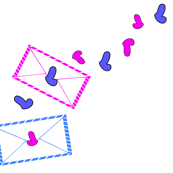 Pink Blue Love Letters