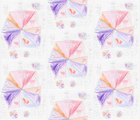 zazu's love letter fabric fabric by stream-house on Spoonflower - custom fabric