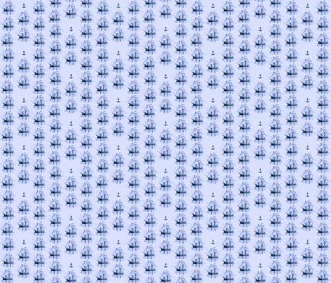 blue ships fabric by krs_expressions on Spoonflower - custom fabric