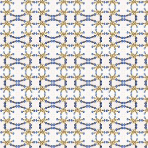 Golden Blue Stitchery