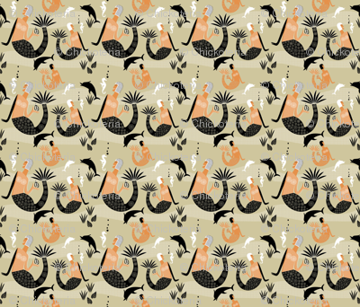 Deco Mermaids (Small Repeat)