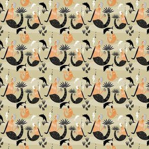 Deco Mermaids (Small Repeat)