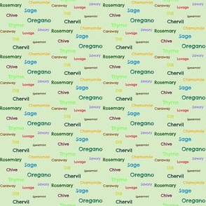 Herbs Letterquilt Small Mint