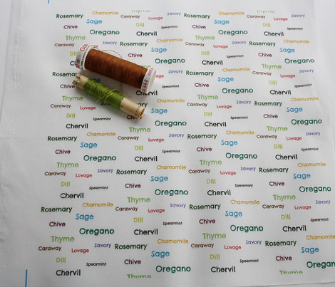 Herbs Letterquilt Small