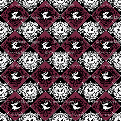 Jack Damask Purple Nightmare Before Christmas