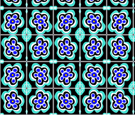 Folk Art Flowers fabric by sarahdesigns on Spoonflower - custom fabric
