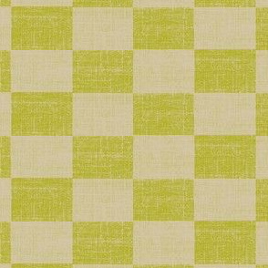 Check Mates - lime and beige
