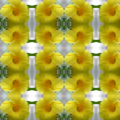 Yellow Tropical Flowers fabric by ravynscache on Spoonflower - custom fabric