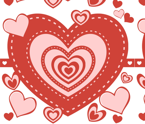 Valentine Heart full of heart fabric by possumspatch on Spoonflower - custom fabric