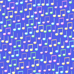 Colourful music notes
