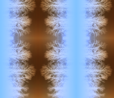 Ghost Forest v2 - more intense blue/brown fabric by jenithea on Spoonflower - custom fabric
