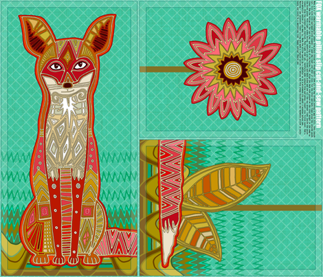FOX warmable pillow slip cut-and-sew pattern fabric by scrummy on Spoonflower - custom fabric