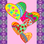 colorful hearts