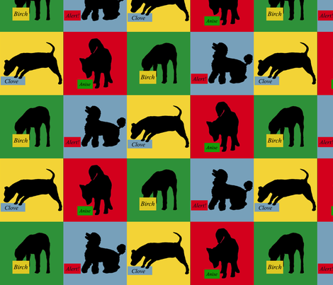 Fun and nose games - large blocks fabric by rusticcorgi on Spoonflower - custom fabric
