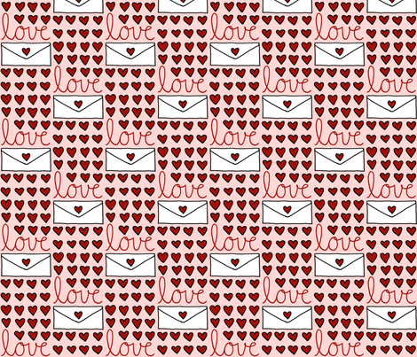love love letters fabric by molipop on Spoonflower - custom fabric