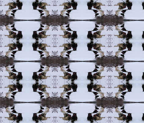 Sled Dogs Through a Kaleidoscope fabric by ravynscache on Spoonflower - custom fabric