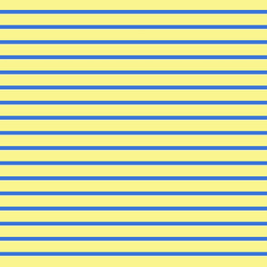 Light Yellow with Blue and White Stripe