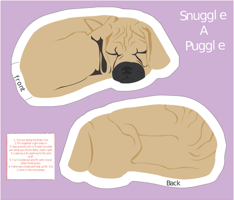 Snuggle A Puggle fabric by lirib on Spoonflower - custom fabric