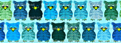 Fuzzy Blue Owlettes