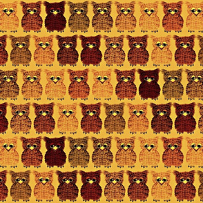 Fuzzy Golden Owlettes
