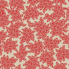Blazing leaves - red gray