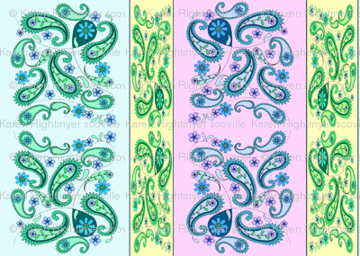paisley stripes light
