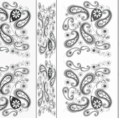 paisley black and white