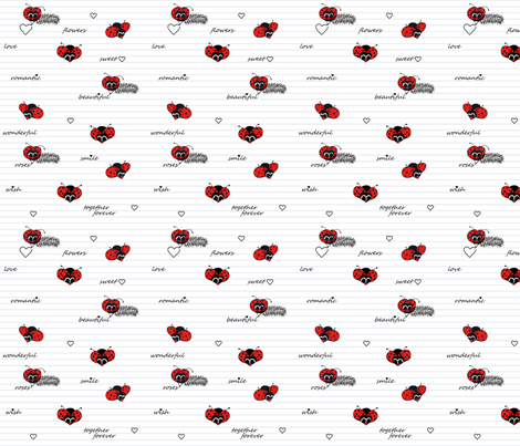 Love bugs fabric by alexsan on Spoonflower - custom fabric