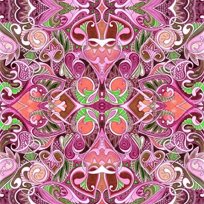 Loving Valentine Dreams in a Fruit Filled red Garden of Eden 