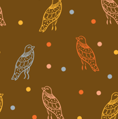 Birds ditsy with dots