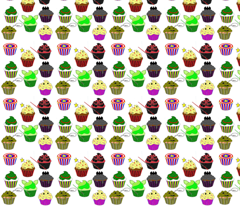 Geektastic Cupcakes fabric by jamison_star on Spoonflower - custom fabric