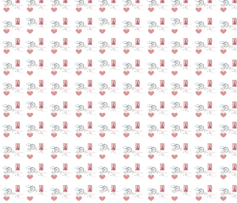 FrenchPostMarkScriptDKoppel-ed fabric by darlenemarie on Spoonflower - custom fabric