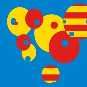 Balloons on blue