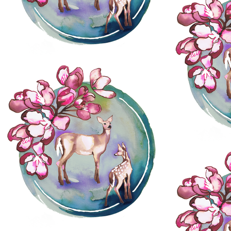 Deer fabric by marlene_pixley on Spoonflower - custom fabric