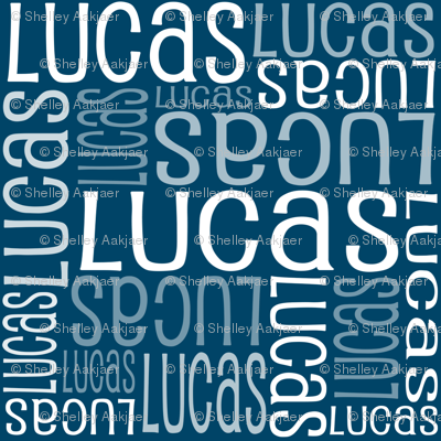 Personalised Name Fabric - Gears Teal