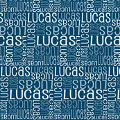 Personalised Name Fabric - Gears Teal