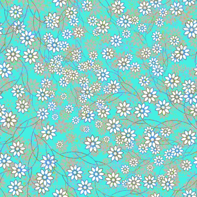 Meadow Floral Sprays in aqua