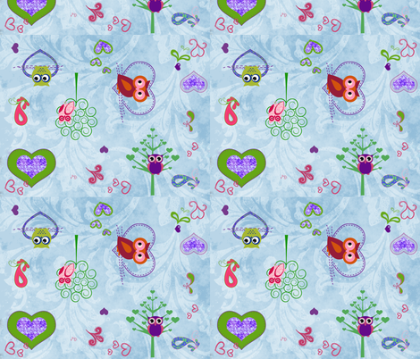owl_family_fabric fabric by nola_original on Spoonflower - custom fabric