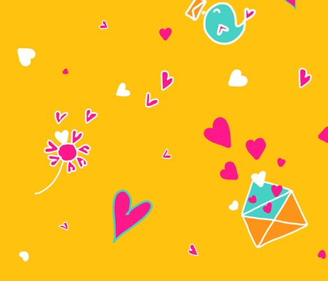 Love Letter fabric by studio_ggc on Spoonflower - custom fabric
