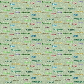 Herbs Letterquilt Small (Mint) (Textured)