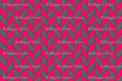 Gray-Pink Herringbone